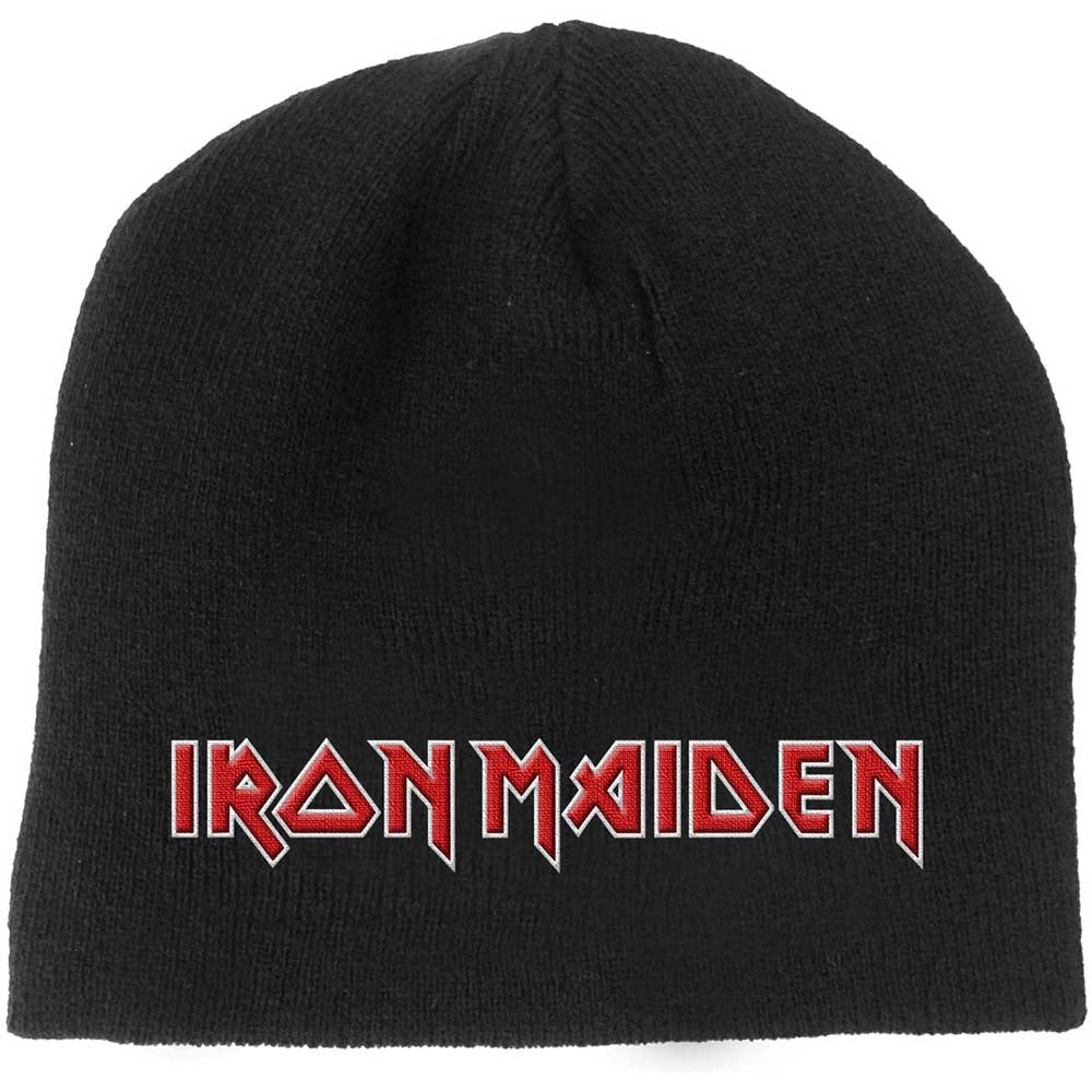 IRON MAIDEN UNISEX BEANIE HAT: LOGO