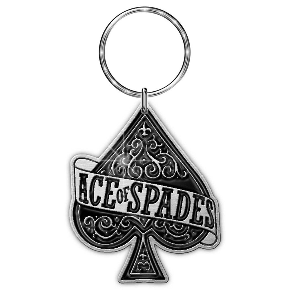 MOTORHEAD KEYCHAIN: ACE OF SPADES (ENAMEL IN-FILL)