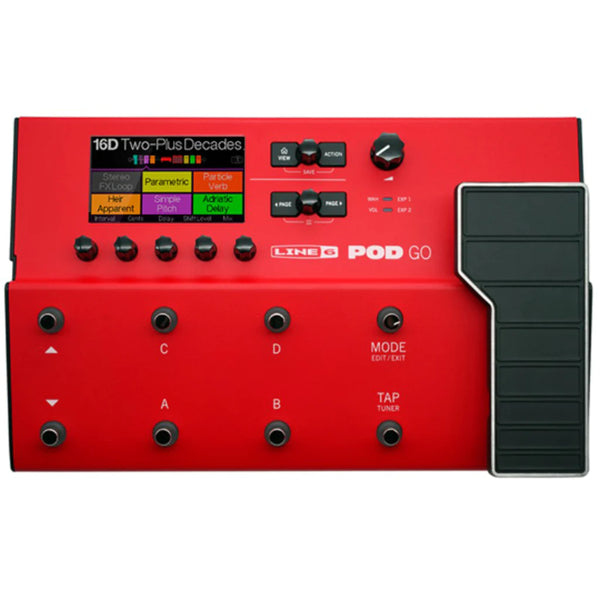 Line 6 Pod Go Multi-FX Floor Processor Limited Edition Red