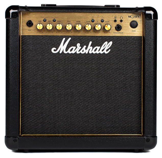 Marshall 15-watt, 4-channel 1x8" Guitar Combo Amplifier with 3-band EQ, Digital Effects/Reverb, Line In