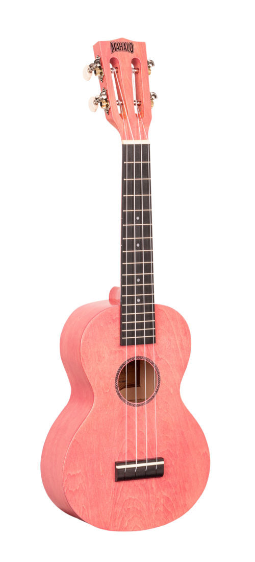 Mahalo Ukuleles Island Series Concert Ukulele, Coral Pink