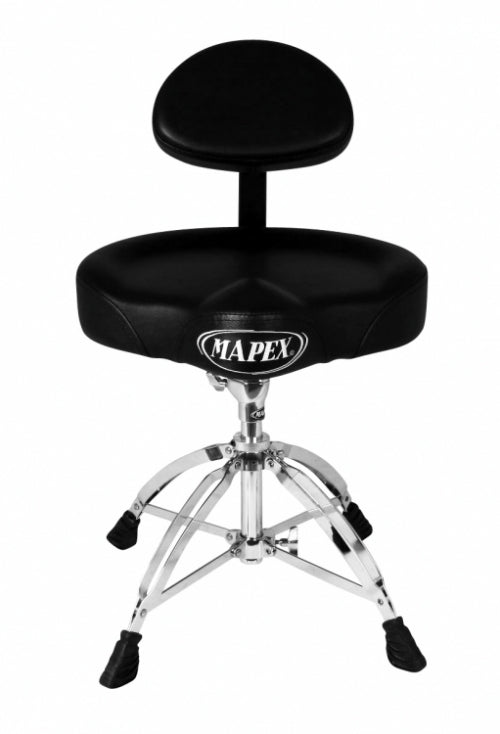 Mapex Deluxe Saddle-Seat Drum Throne with Back Rest