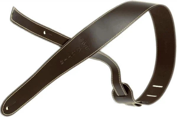 Martin & Co. Leather Guitar Strap w/ Embossed Logo, Slim Style