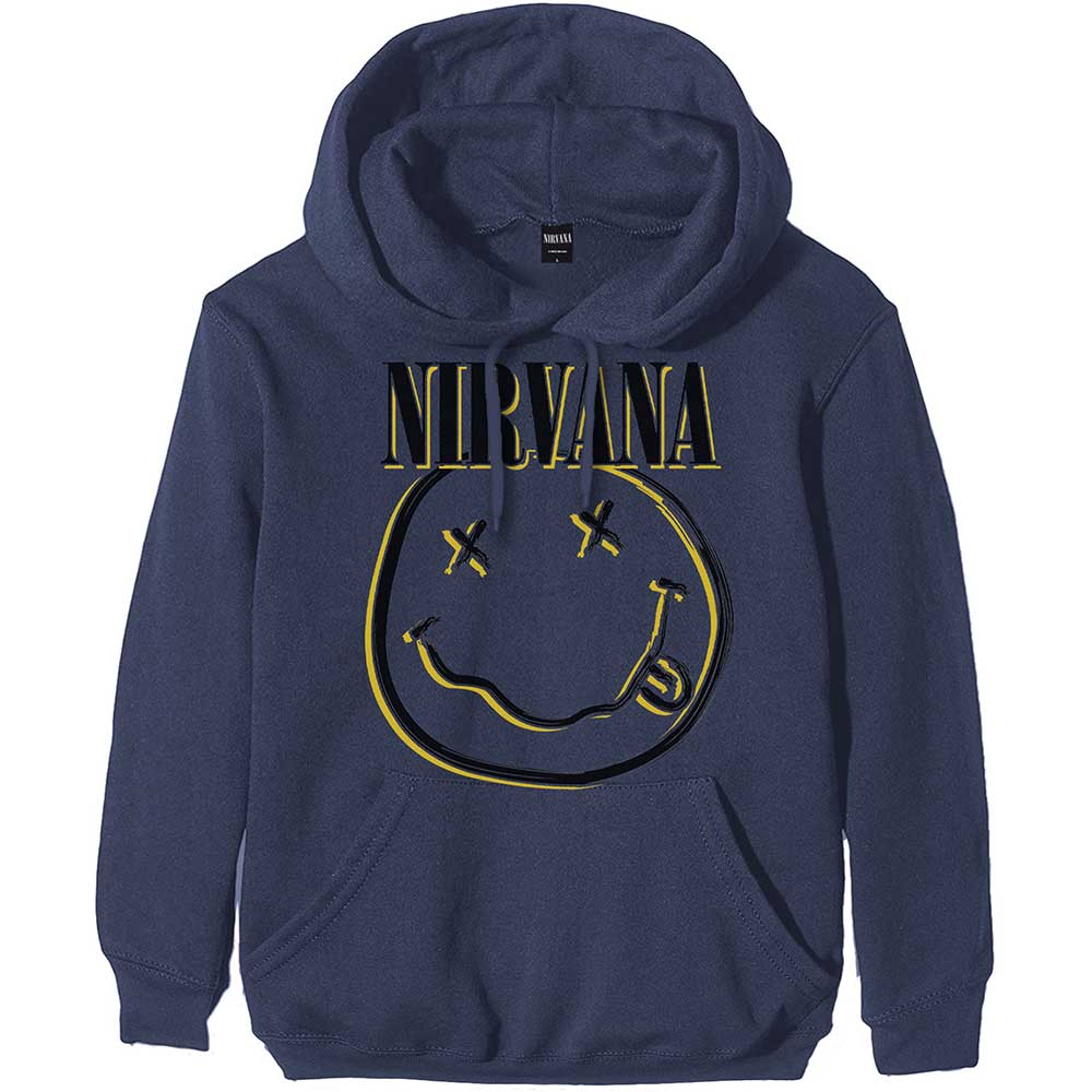 NIRVANA UNISEX PULLOVER HOODIE: INVERSE SMILEY