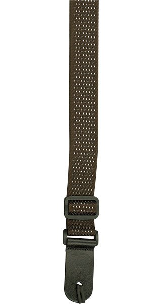 Profile Ukulele Strap 1.5" Nylon Leather End Checkered Brown & White