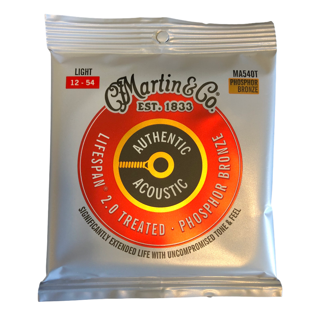 Martin Authentic Treated Acoustic Lifespan 2.0 Guitar Strings - 92/8 Phosphor