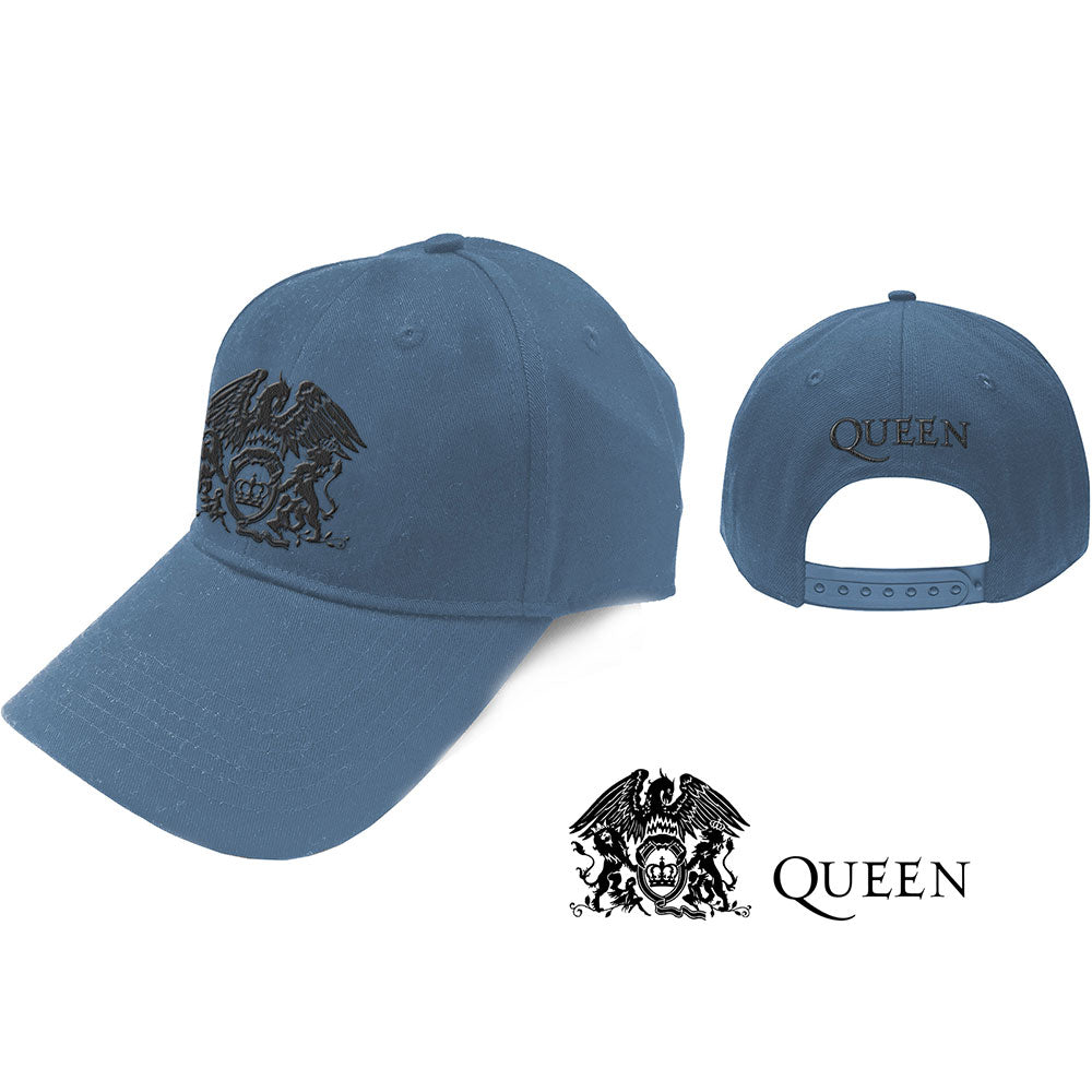 QUEEN UNISEX BASEBALL CAP: BLACK CLASSIC CREST