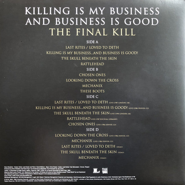 VINYL MEGADETH KILLING IS MY BUSINESS.. AND BUSINESS IS GOOD THE FINAL KILL (2LP) (2LP)