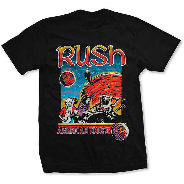 RUSH UNISEX TEE: US TOUR 1978