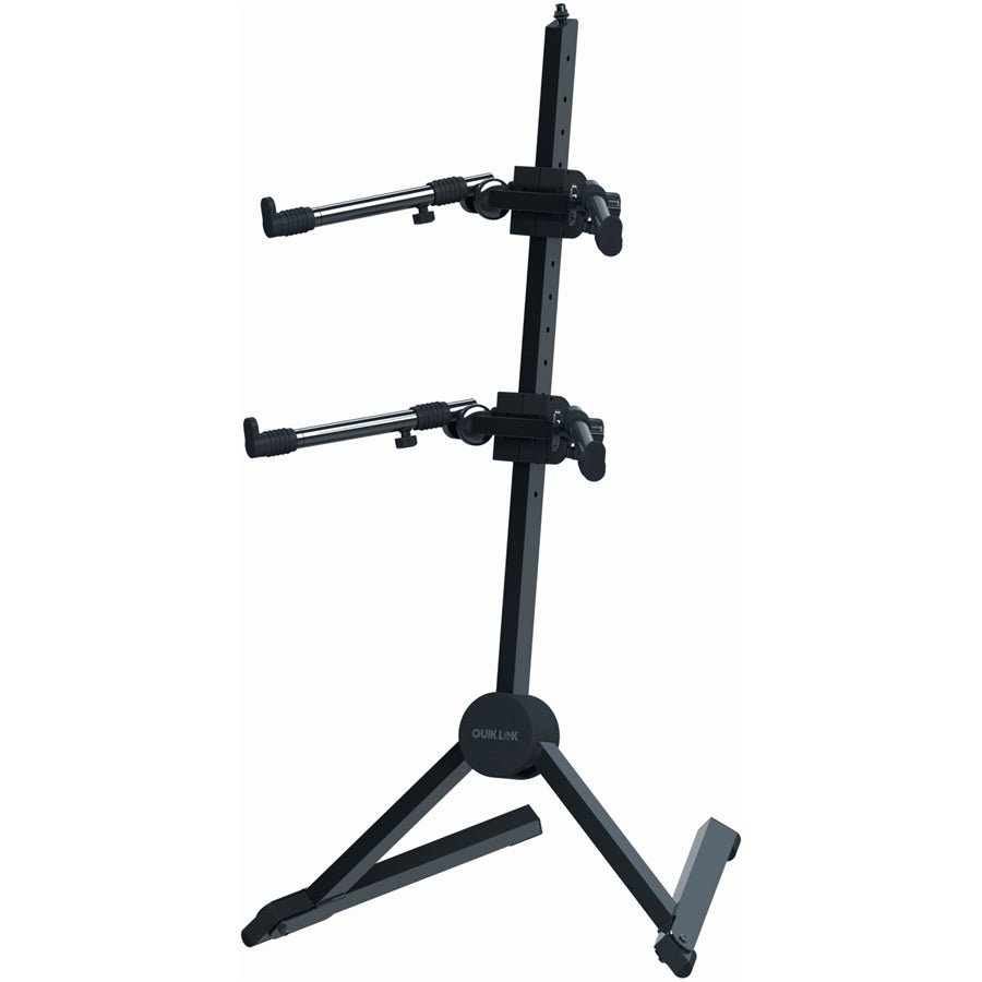 Quik Lok Double-Tier Keyboard Slant Stand With Fully Adjustable Tiers
