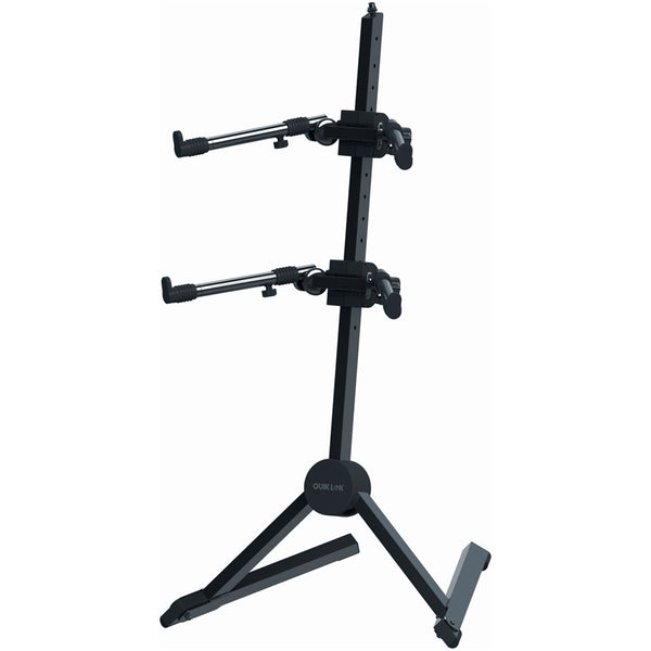 Quik Lok Double-Tier Keyboard Slant Stand With Fully Adjustable Tiers