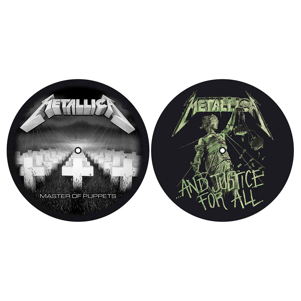 METALLICA TURNTABLE SLIPMAT SET: MASTER OF PUPPETS / AND JUSTICE FOR ALL (RETAIL PACK)