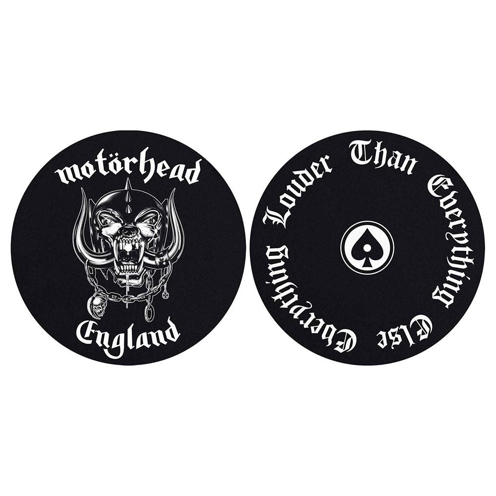 MOTORHEAD TURNTABLE SLIPMAT SET: ENGLAND / LOUDER (RETAIL PACK)