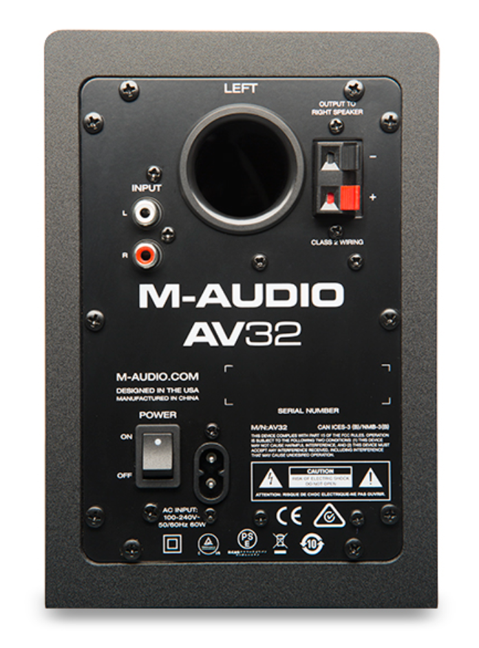 M-Audio AV32 Compact Desktop Speakers for Professional Media Creation