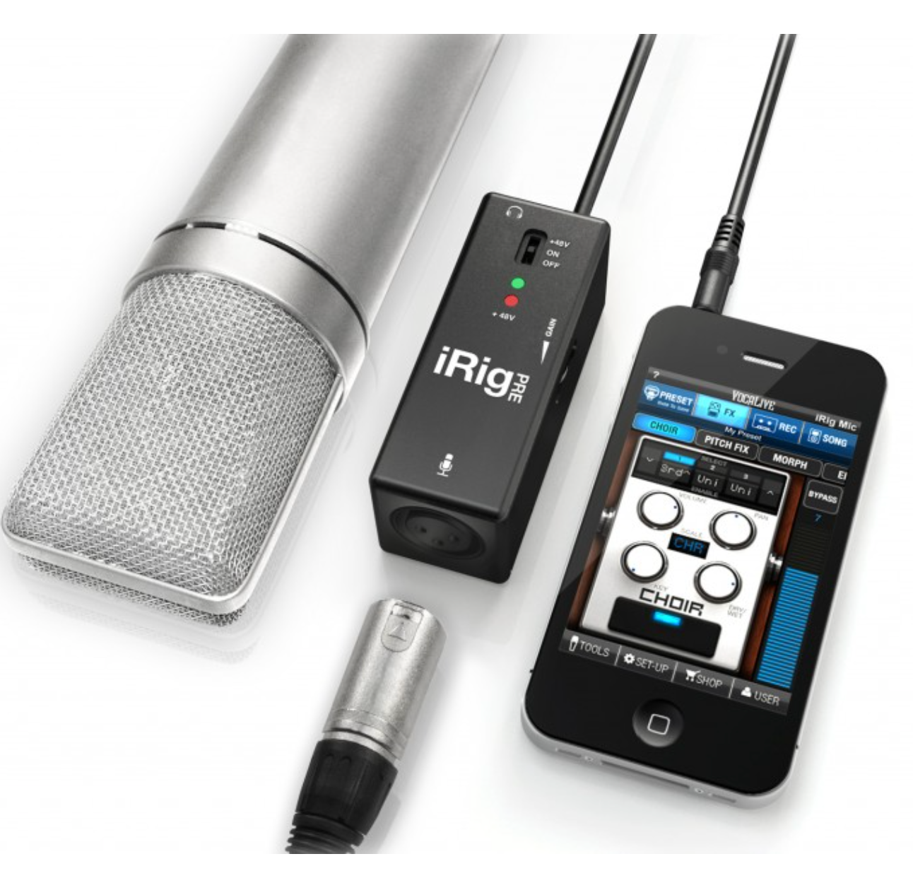 iRig Pre XLR microphone interface for iOS and Android