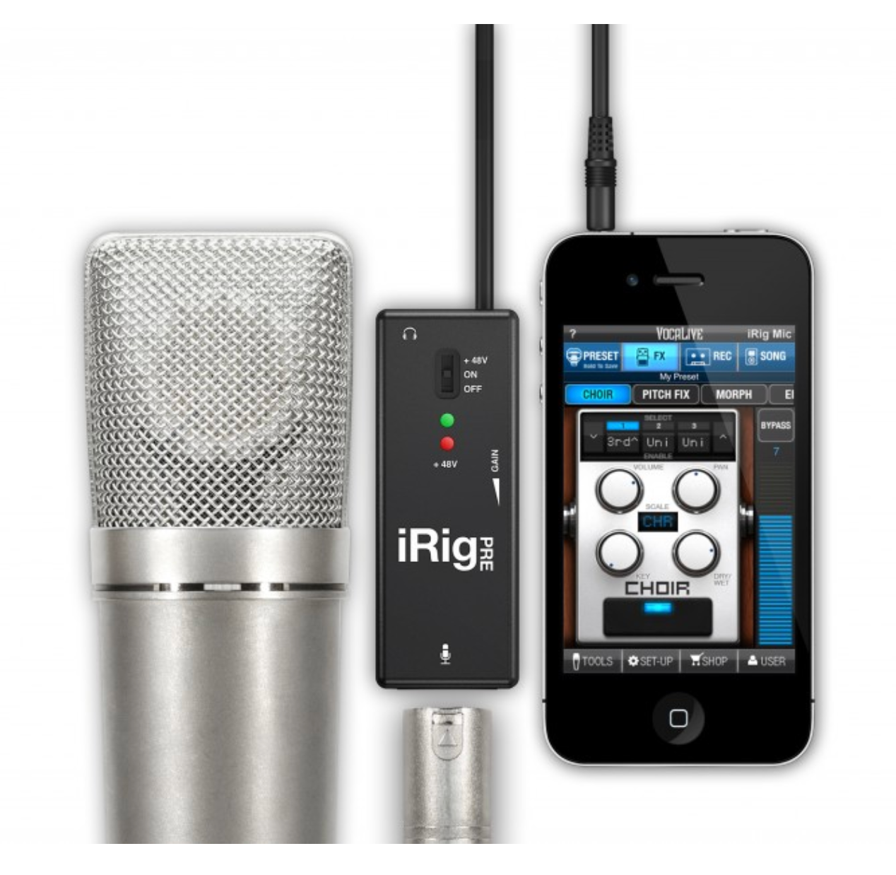 iRig Pre XLR microphone interface for iOS and Android