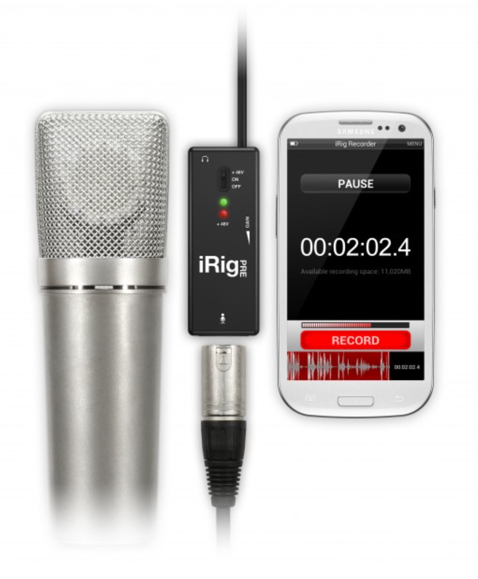 iRig Pre XLR microphone interface for iOS and Android