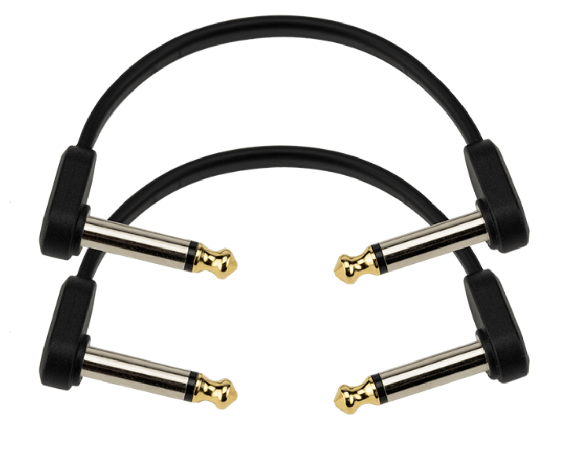 D'Addario Flat Patch Cables Matching Right-Angle, 4 inches