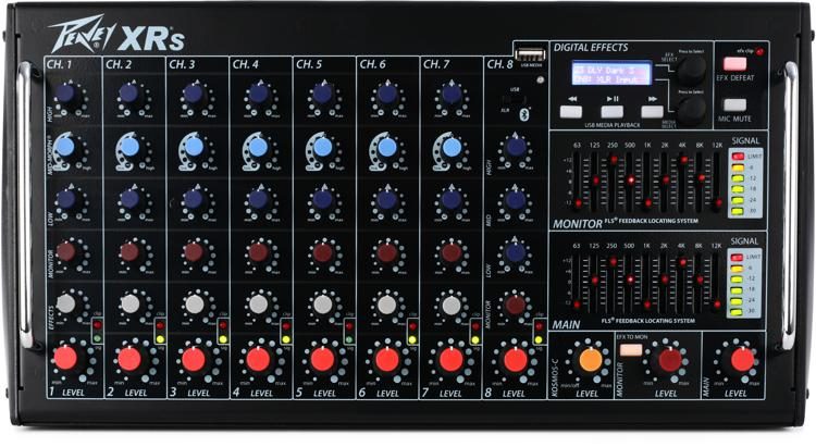 Peavey XR-S Powered Mixer 1500W Peak 8 Channel