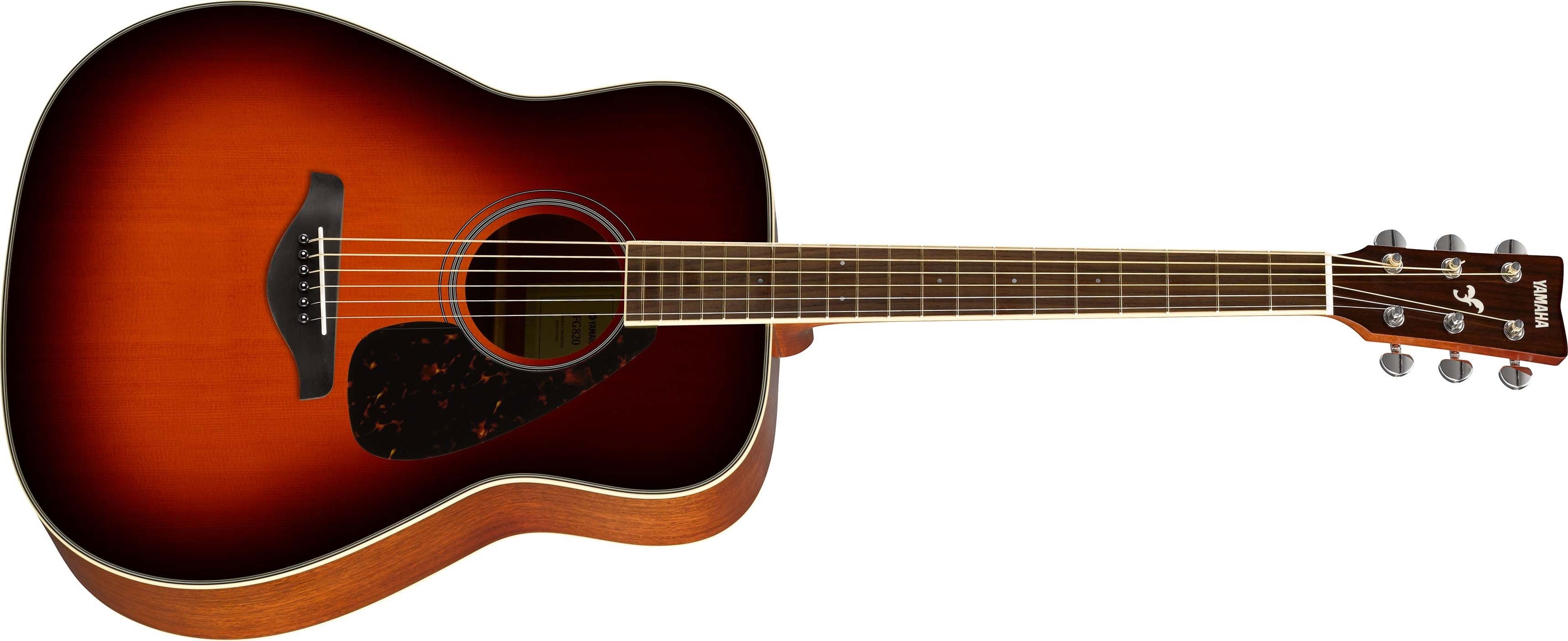 Yamaha FG820 Dreadnought Acoustic - Brown Sunburst