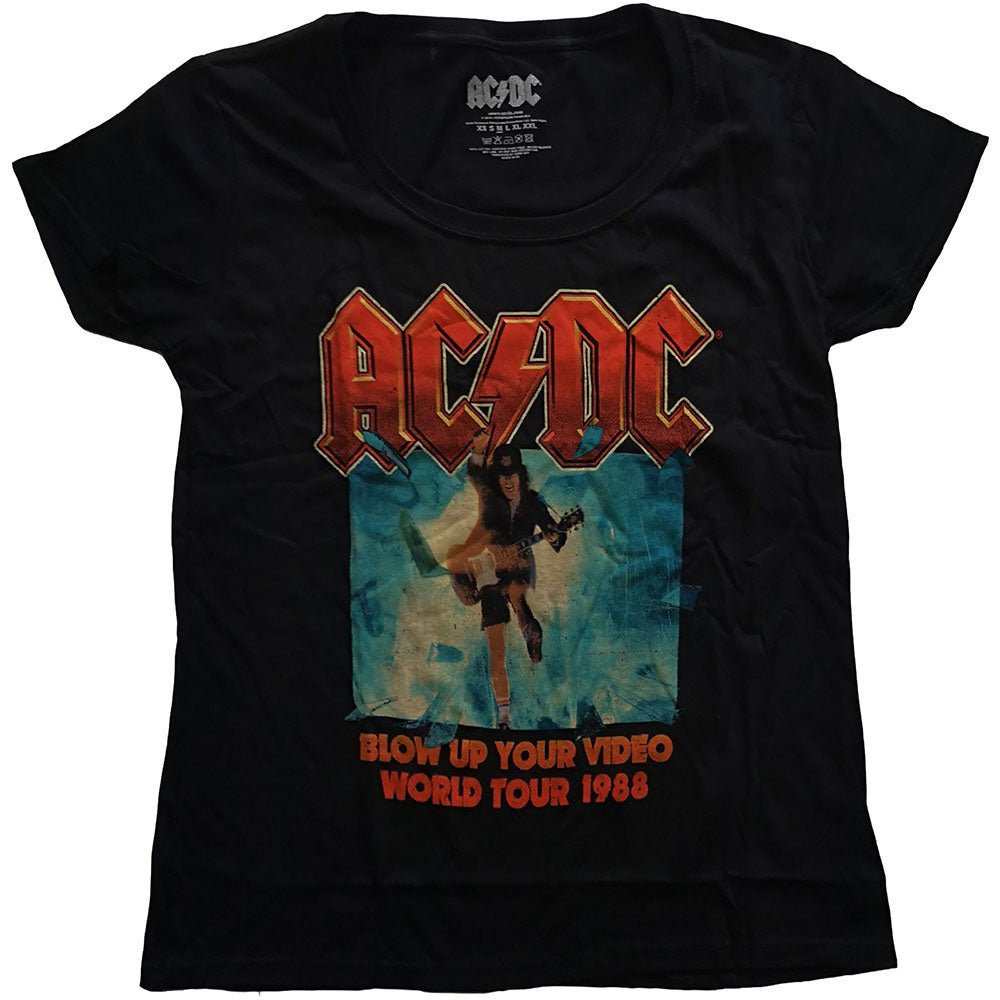 AC/DC LADIES T - SHIRT: BLOW UP YOUR VIDEO by Rock Off Trade
