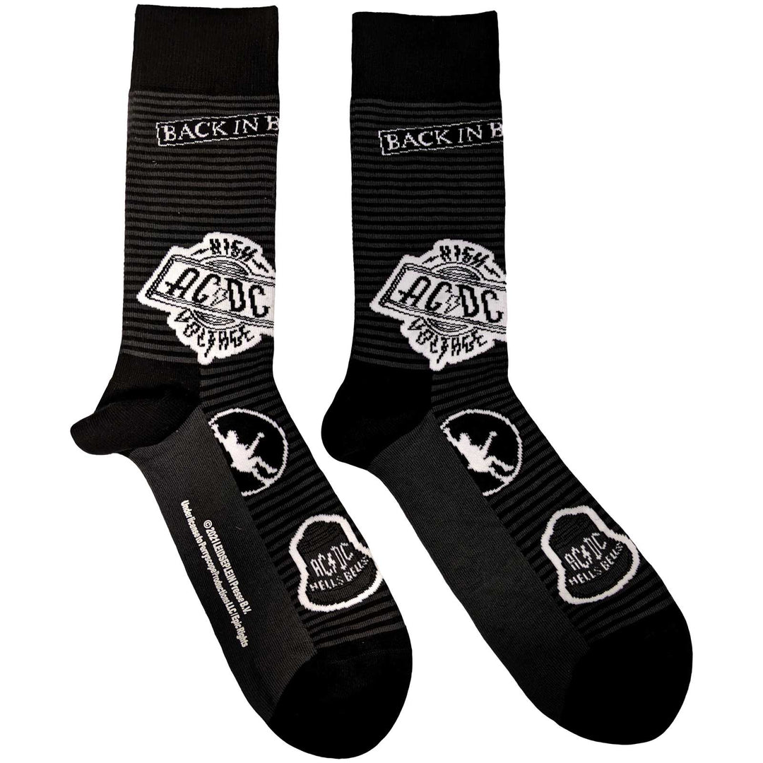 AC/DC UNISEX ANKLE SOCKS: ICONS by Rock Off Trade