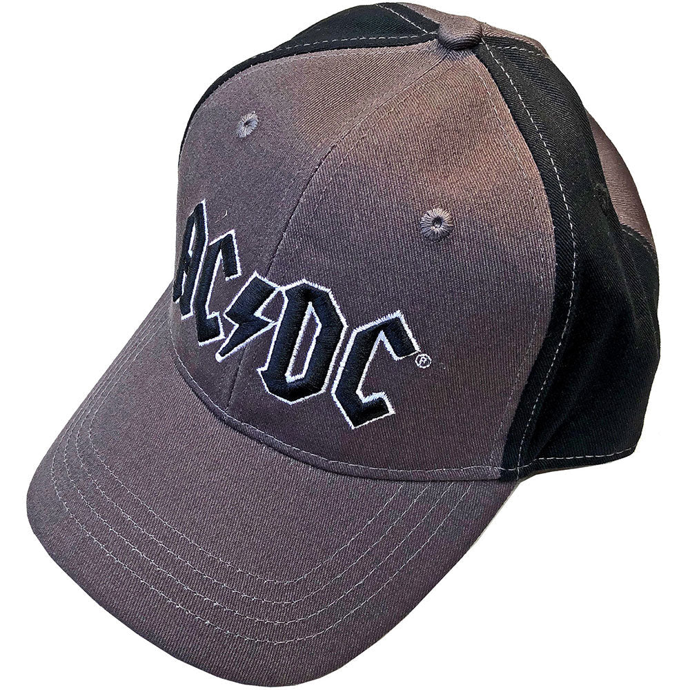 AC/DC UNISEX BASEBALL CAP: BLACK LOGO (2 TONE) by Rock Off Trade