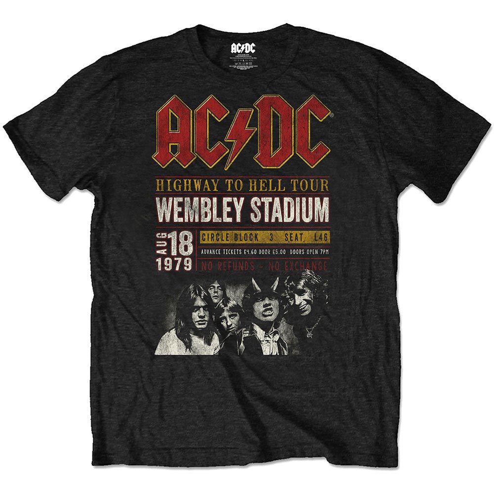 AC/DC UNISEX ECO - TEE: WEMBLEY '79 by Rock Off Trade
