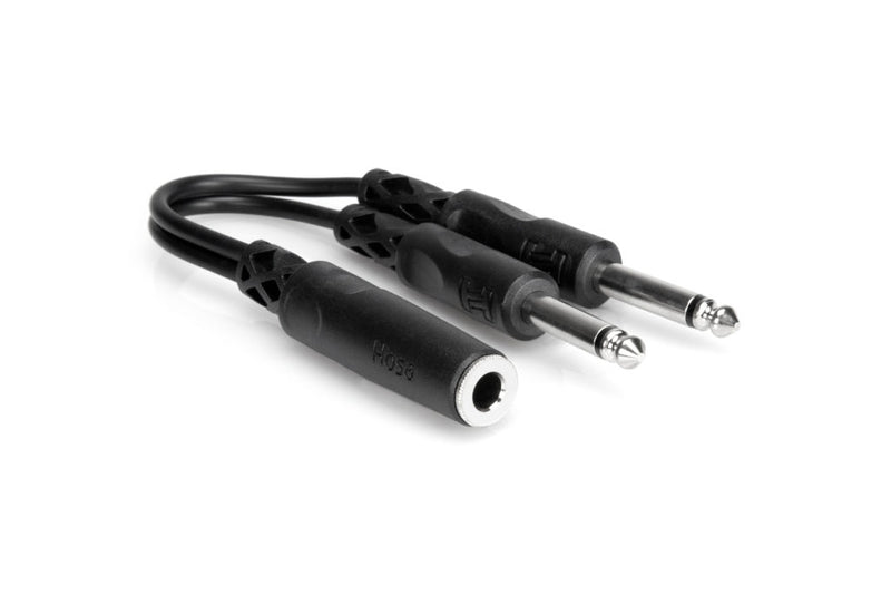 Y Cable, 1/4 in TSF to Dual 1/4 in TS