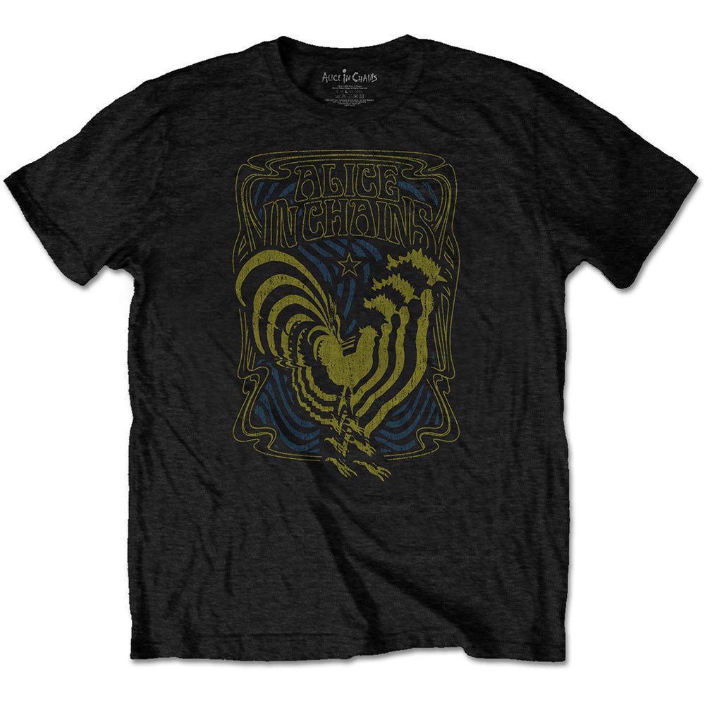 ALICE IN CHAINS UNISEX TEE: PSYCHEDELIC ROOSTER by Rock Off Trade