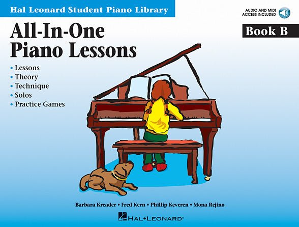 ALL - IN - ONE PIANO LESSONS BOOK B Book with Audio Access Included by Hal Leonard