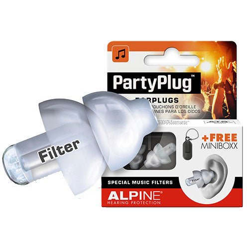 Alpine Hearing Protection Hearing Protection PartyPlug Single - Attenuator Molded Earplugs (Clear) by Erikson Music
