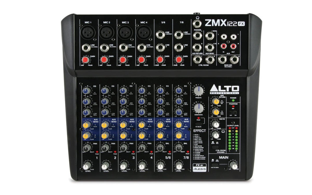 Alto ZMX122 8 - Channel Compact Mixer with Effects by inMusic