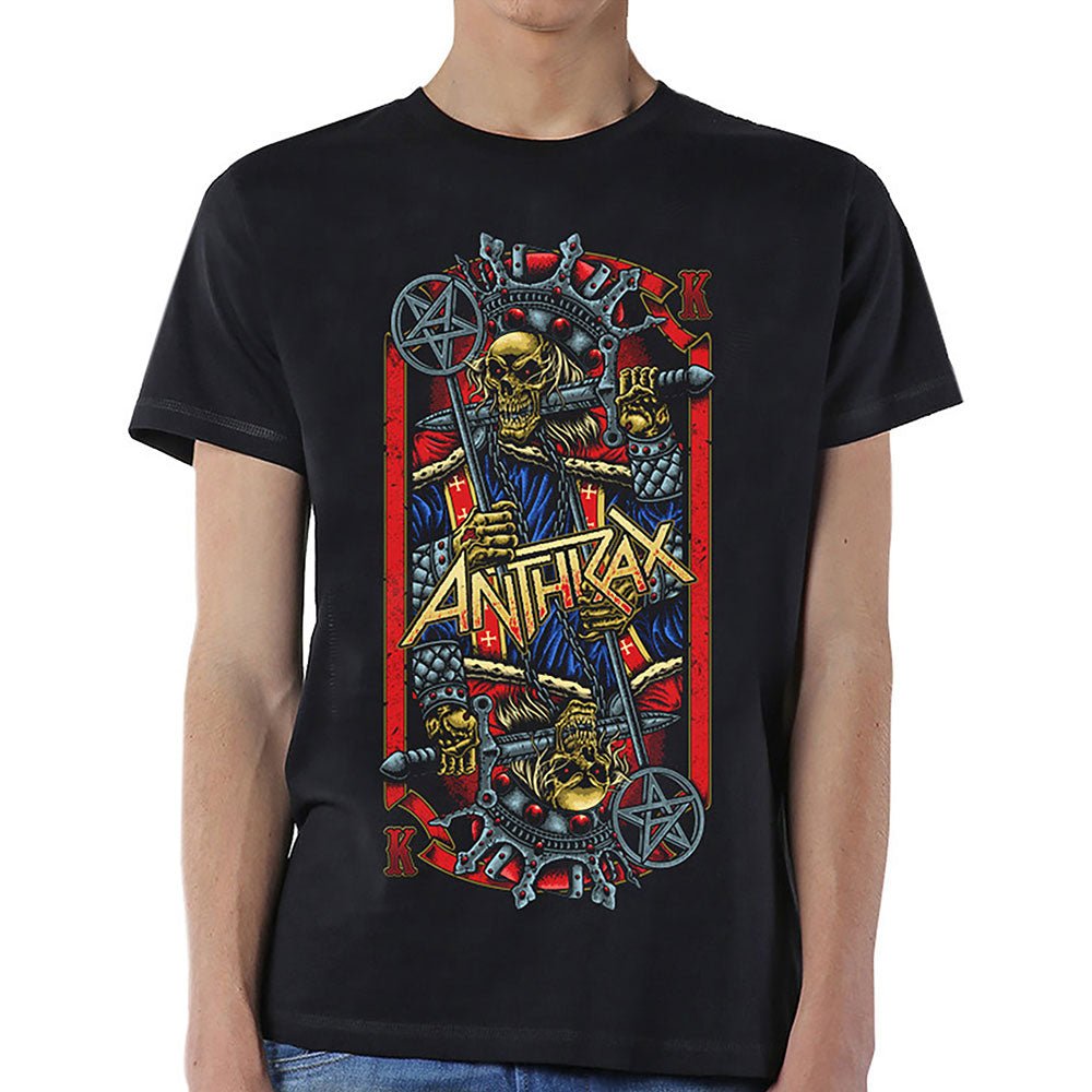 ANTHRAX UNISEX TEE: EVIL KING by Rock Off Trade