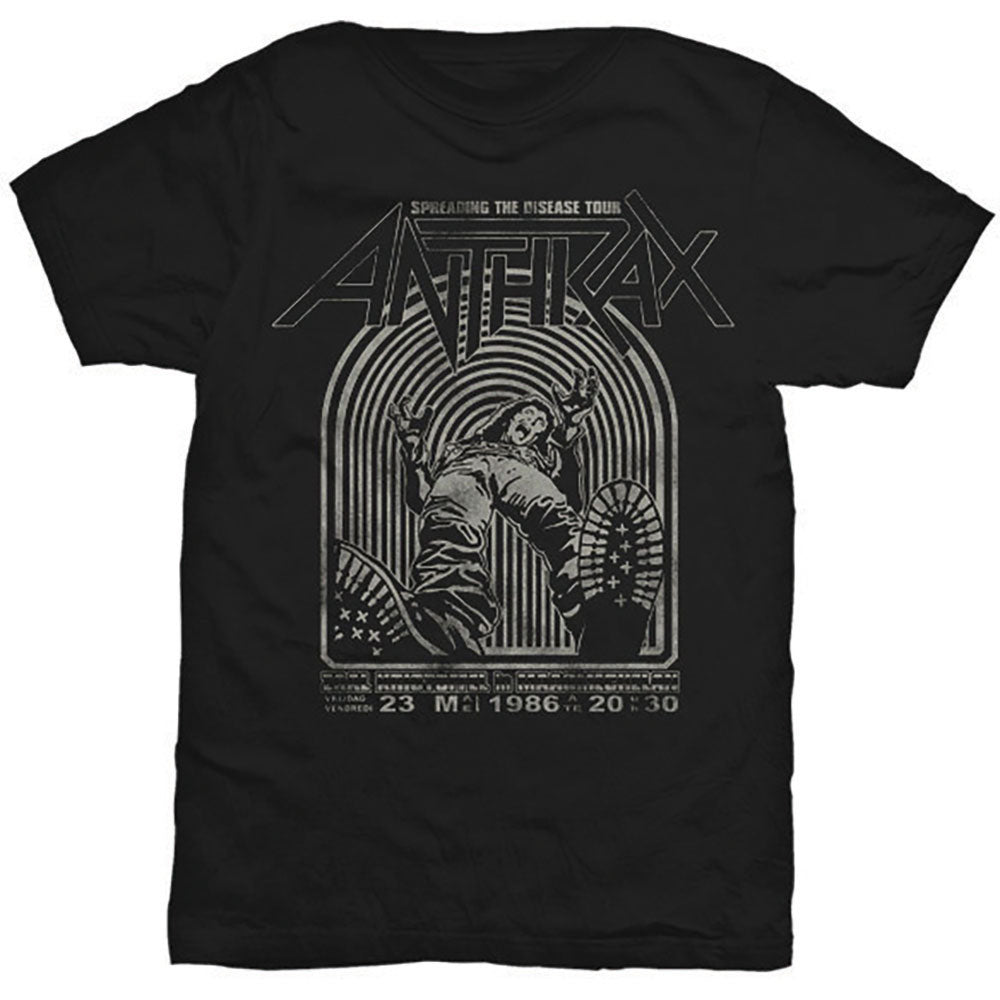 ANTHRAX UNISEX TEE: SPREADING THE DISEASE by Rock Off Trade