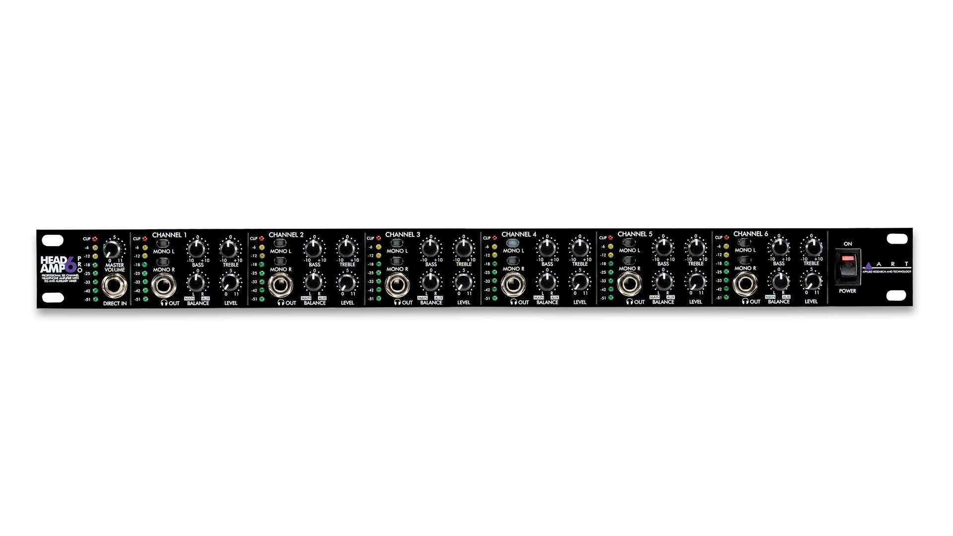 ART Pro Audio 6 Channel Pro Headphone Amp by Yorkville