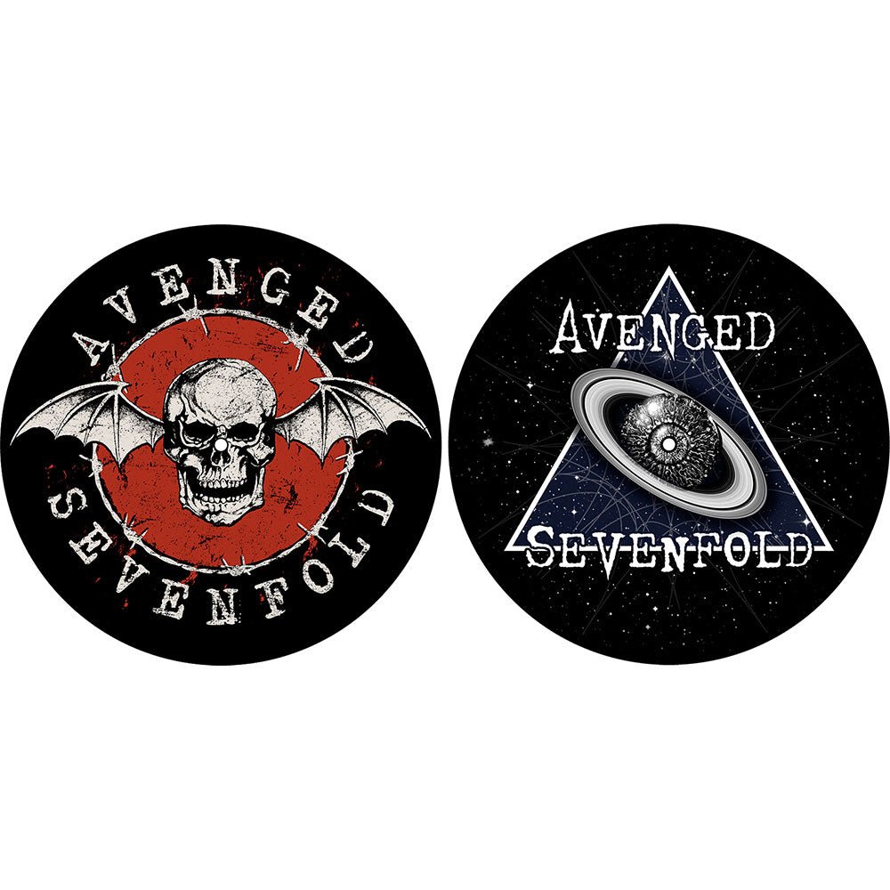 AVENGED SEVENFOLD TURNTABLE SLIPMAT SET: SKULL / SPACE (RETAIL PACK) by Rock Off Trade