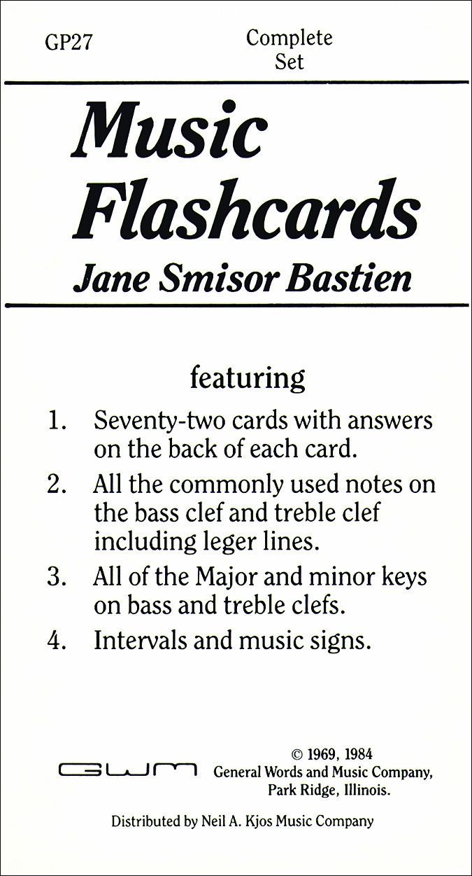 Bastien Music Flashcards by Kjos