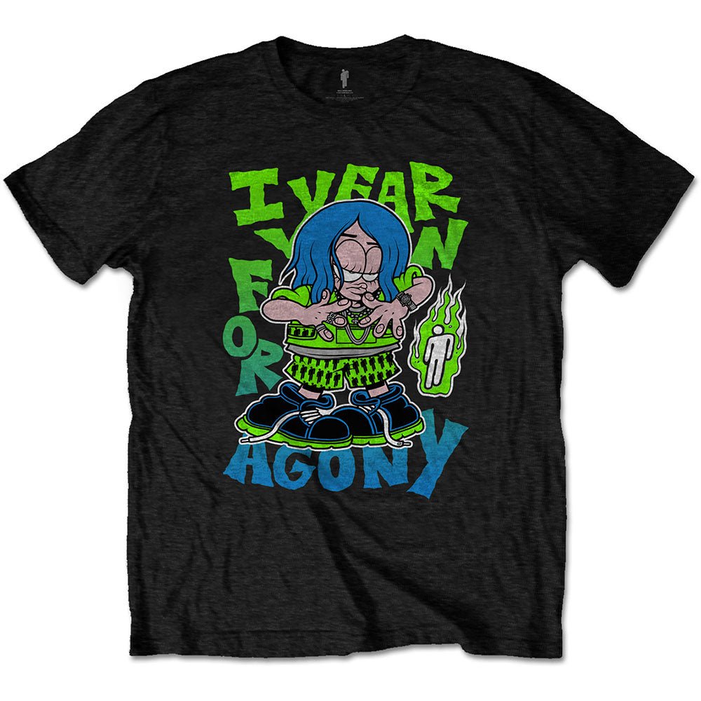 BILLIE EILISH UNISEX TEE: AGONY by Rock Off Trade