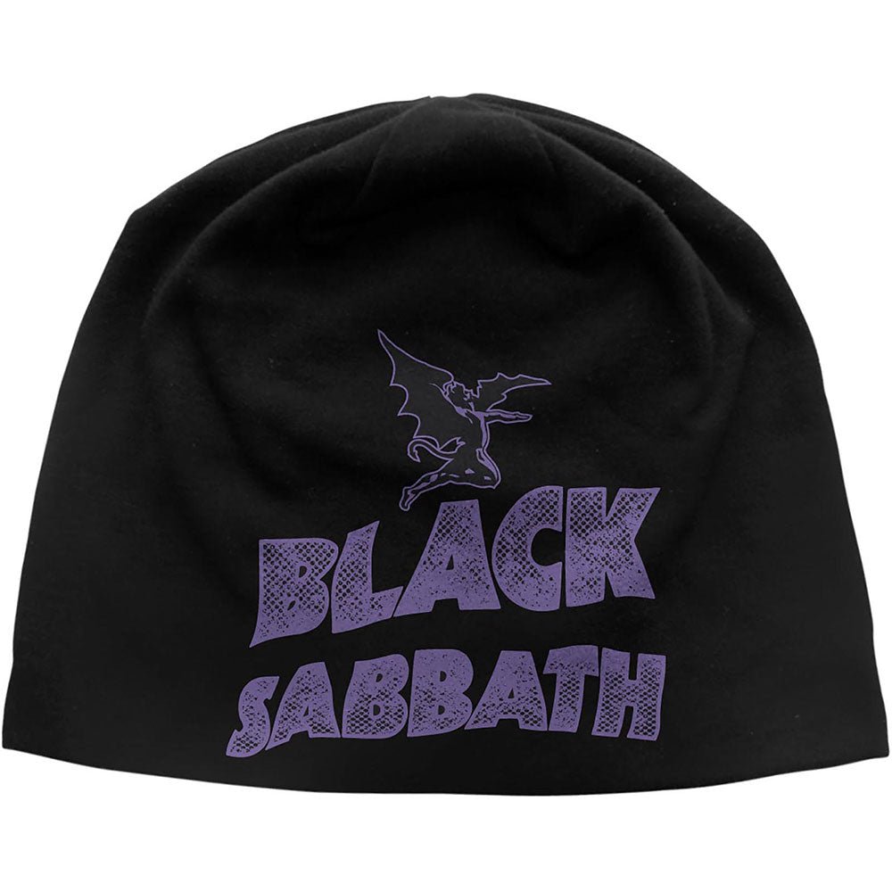 BLACK SABBATH UNISEX BEANIE HAT: LOGO & DEVIL by Rock Off Trade