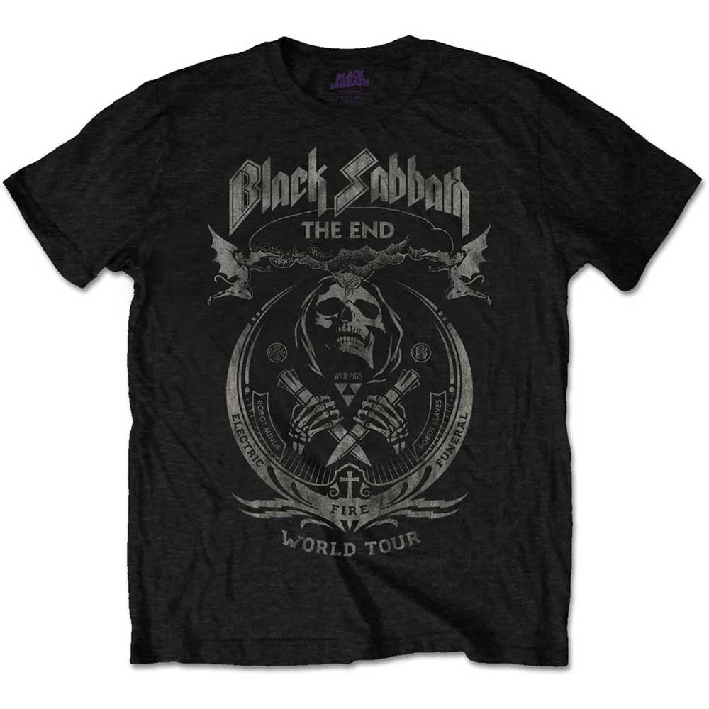 BLACK SABBATH UNISEX T - SHIRT: THE END MUSHROOM CLOUD by Rock Off Trade