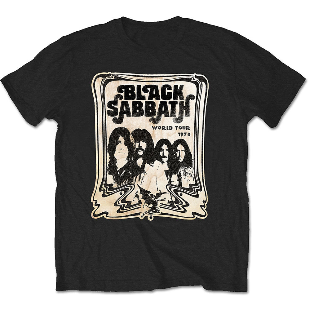 BLACK SABBATH UNISEX TEE: WORLD TOUR 1978 by Rock Off Trade