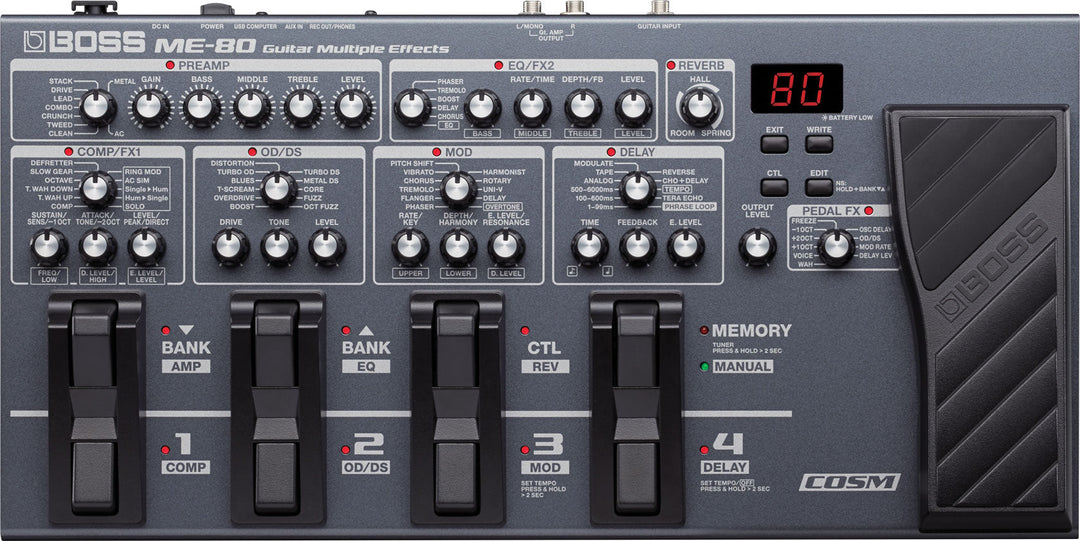 Boss ME - 80 Guitar Multiple Effects by Roland Canada