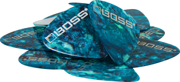 Boss Celluloid Guitar Picks - Ocean Turquoise 12 Pack