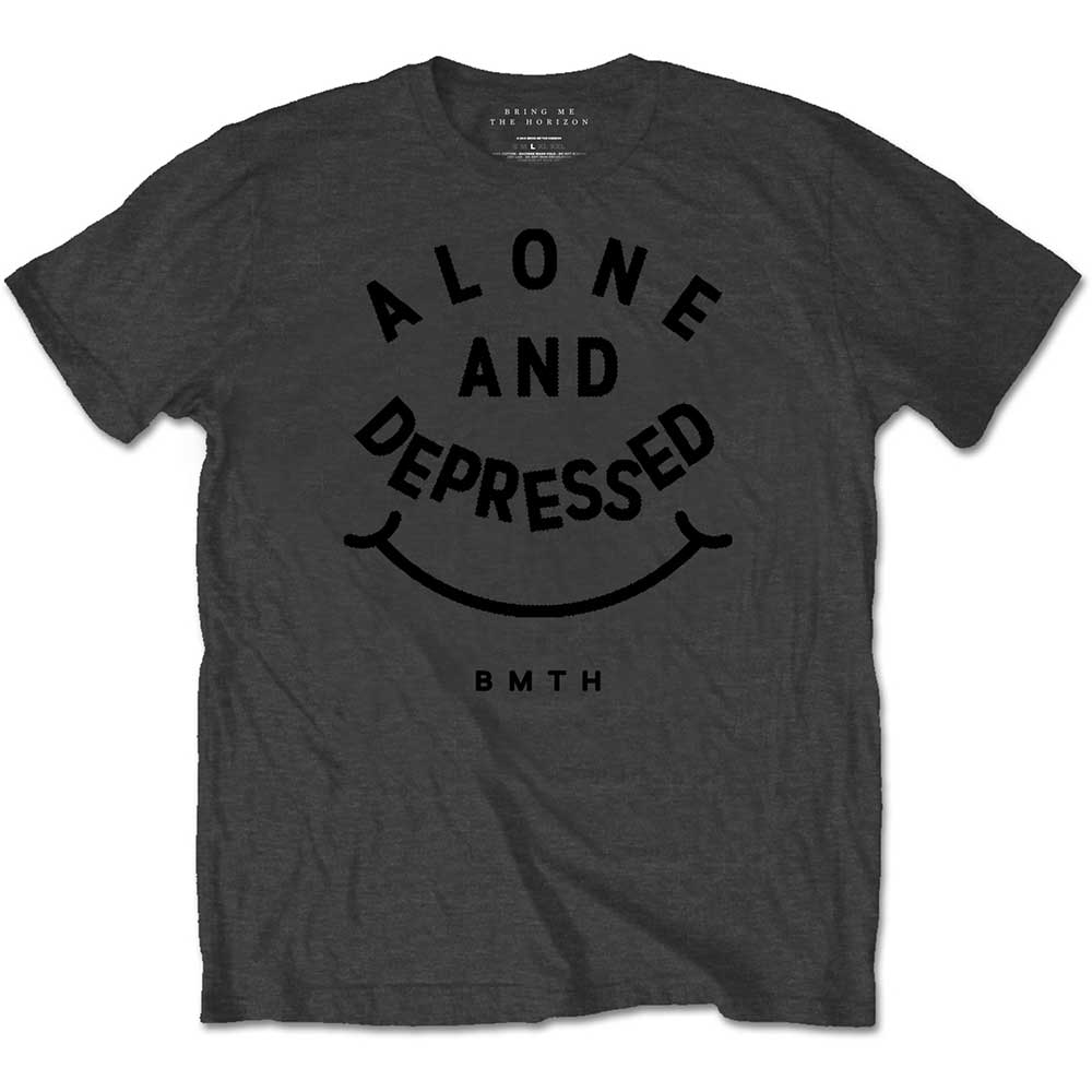 BRING ME THE HORIZON UNISEX T - SHIRT: ALONE & DEPRESSED by Rock Off Trade