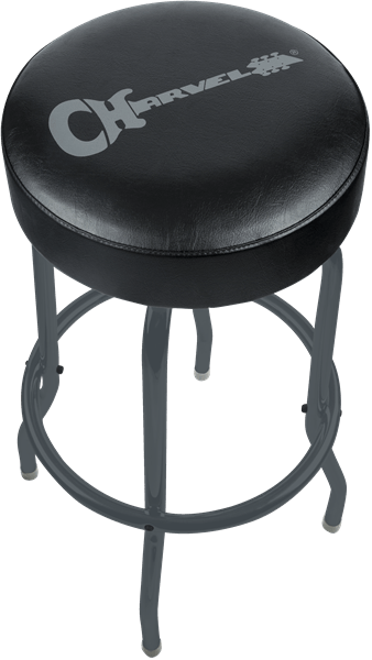 Charvel® Barstool, Black Stool and Legs with Gray Logo, 30" by FMIC