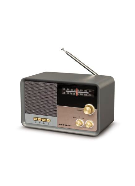 Crosley Tribute AM/FM Radio w/ Bluetooth - Charcoal by Deer Park Dist.