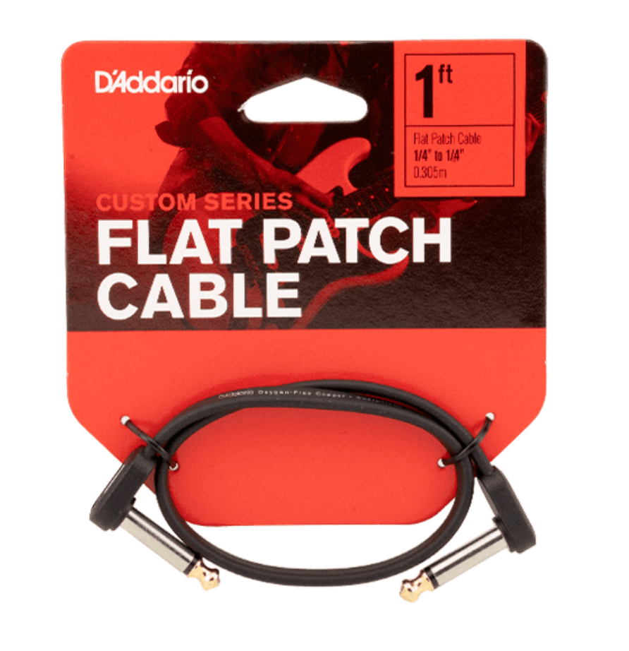 D'Addario Flat Patch Cables Matching Right - Angle, 1ft by D'Addario Canada
