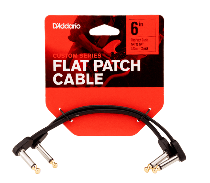 D'Addario Flat Patch Cables Matching Right - Angle, 6 inches by D'Addario Canada