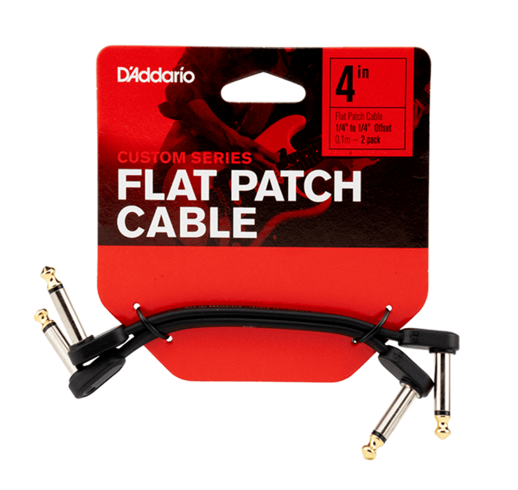 D'Addario Flat Patch Cables Offset Right - Angle, 4 inches by D'Addario Canada